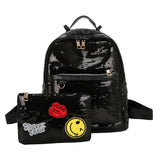 2 Pcs/Set Sequins Backpack