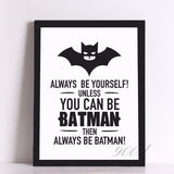 Batman Quote Wall Poster